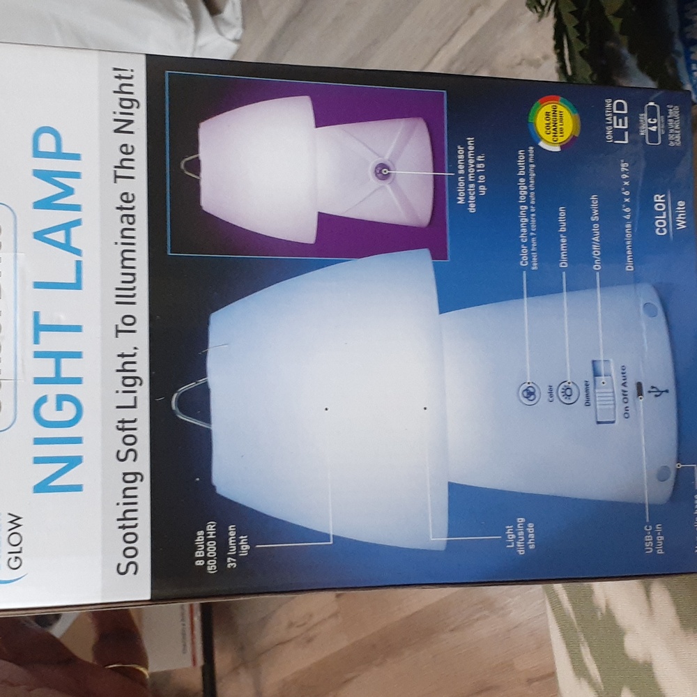 Sensor Brite Dream Glow Night Lamp Motion Sensing Color changing LED Tab…
